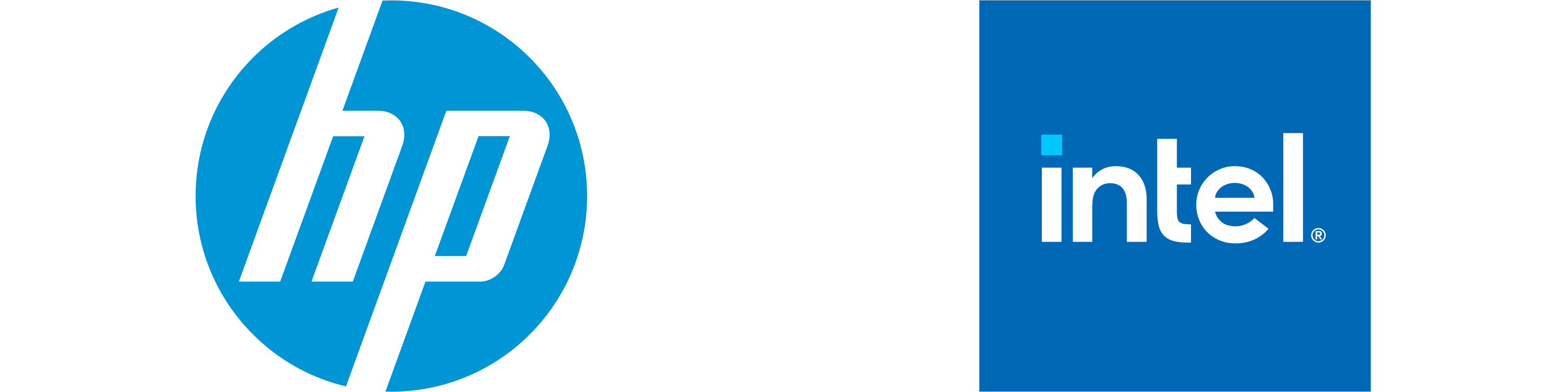 HP & Intel Logo Lockup - Blue HP Business Partner